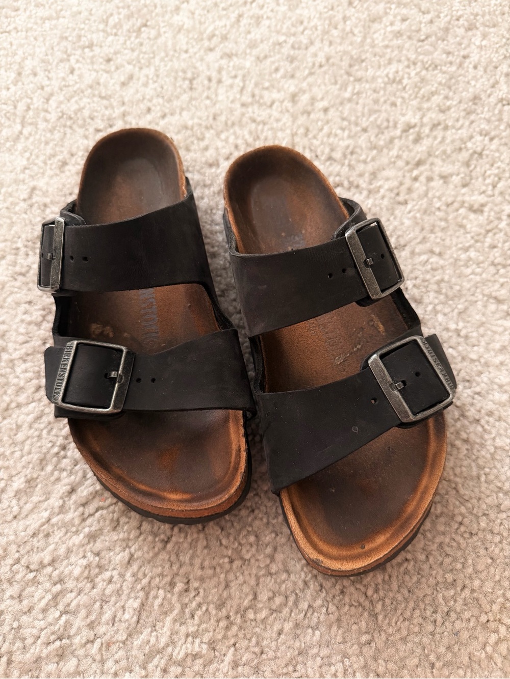 Birkenstock Black Two-Strap Kids Sandals